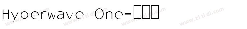 Hyperwave One字体转换